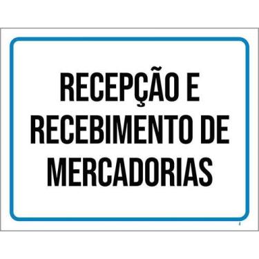 Imagem de Kit 5 Placa Acm Recepção Recebimento Mercadorias 18X23 - Sinalizo