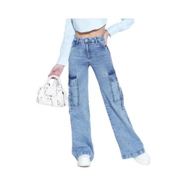 Imagem de Calças Cargo Femininas Estilosas Com Múltiplos Bolsos, Práticas Para T