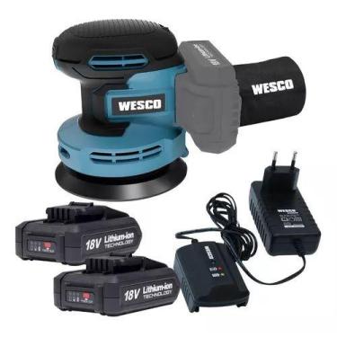 Imagem de Lixadeira Roto Orbital 2 Bateria 18v 2ah Wesco Ws2302 Bivolt