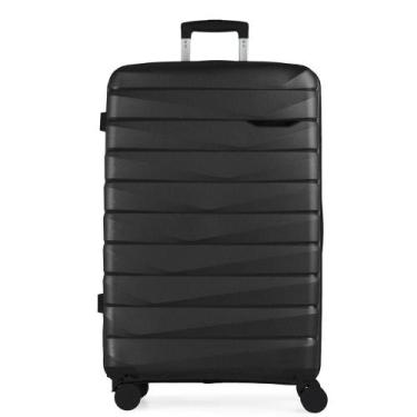 Imagem de Mala Médias 23 kg Polipropileno 4 Rodas Route Preta, M, Preto
