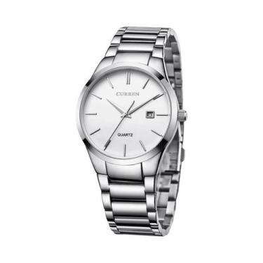 Imagem de Relógio De Quartzo Masculino À Prova d'Água Com Pulseira De Aço Slim C