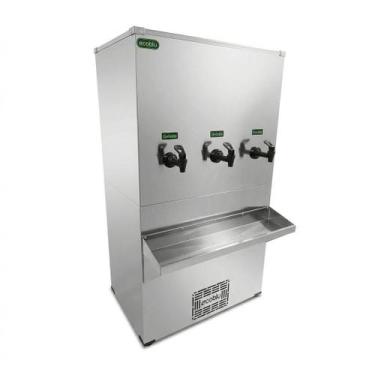 Imagem de BEBEDOURO INDUSTRIAL DE AGUA GELADA PURIFICADOR DE COLUNA EM AÇO INOX 