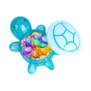 Imagem de Grande Tartaruga Luminosa E 100 Mini Tartarugas Luminosas De Resina Pa