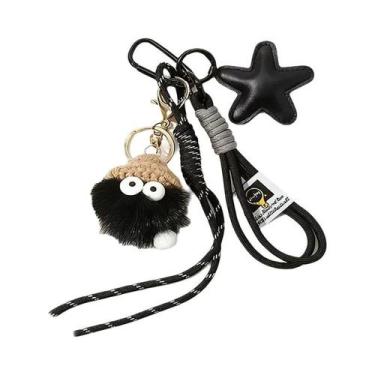 Imagem de Chaveiro De Couro Com Bola De Carvão De Desenho Animado, Pingente De P