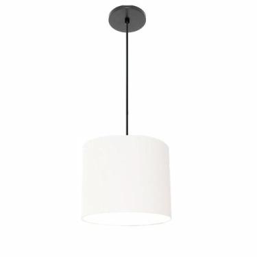 Imagem de Luminária Pendente Vivare Free Lux Md-4106 Cúpula em Tecido, Branco, B