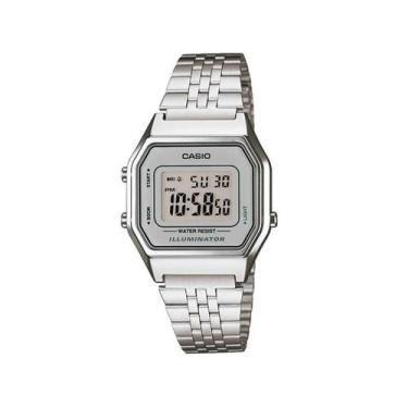 Imagem de Relógio CASIO VINTAGE unissex digital cinza LA680WA-7DF, Prata