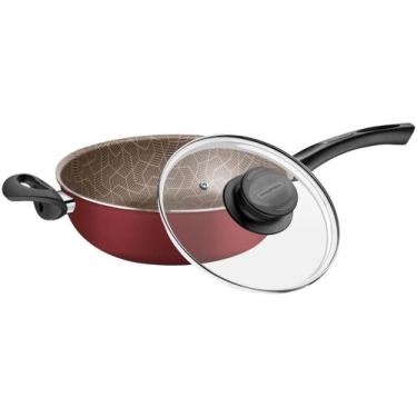 Imagem de Fritadeira Multiuso Paris 24cm 2,8l Vermelho Em Alumínio Com Antiadere