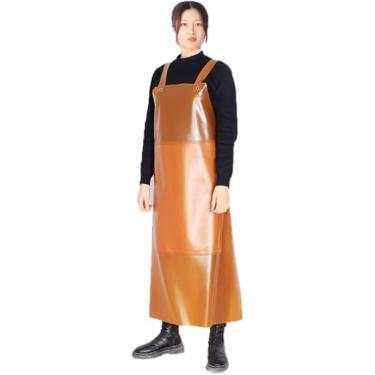 Imagem de Avental De Alça Dupla Espessa Aventais De Design De Gravata Avental De Trabalho Fácil De Limpar Adequado Para Fábrica De Pedra De Cozinha, Yellow