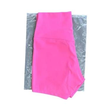 Imagem de Shorts de Yoga Fitness Feminino - Cintura Alta, Cor Sólida, Legging Ju