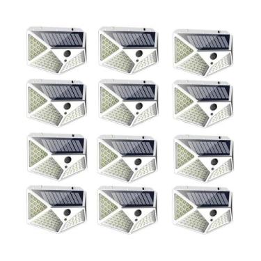 Imagem de 12 Luzes Solares de Parede com Sensor de Movimento - 100 LEDs - Ilumin