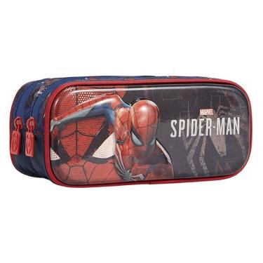 Imagem de Estojo Escolar Infantil Duplo Spider Man 13376 - Xeryus