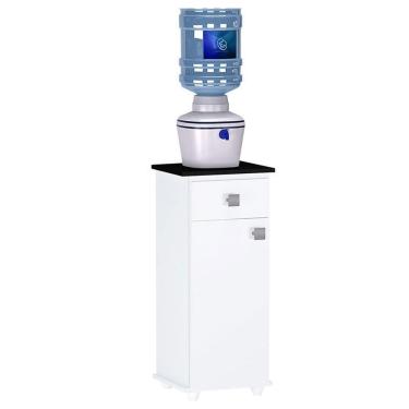 Imagem de Balcão Multiuso Karol Branco Preto Brilho – AJL