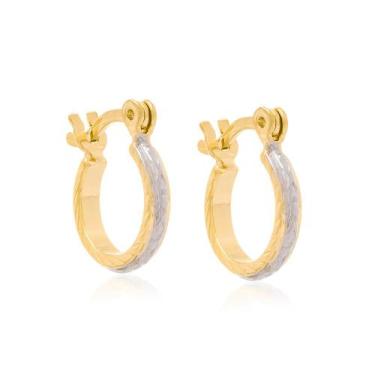 Imagem de Brinco Argola Com Aplicacao De Rhocium. - Rommanel Cor:Dourado, Dourad