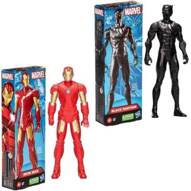 Imagem de Boneco Super Herói Homem de Ferro e Pantera Negra Expression - Hasbro