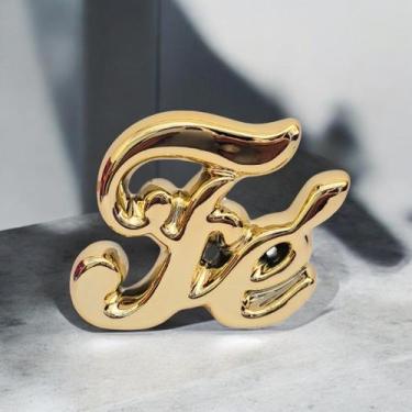 Imagem de Enfeite Decorativo De Cerâmica Palavra Paz Fé Decoração Elegante Rose 