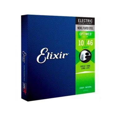 Imagem de Encordoamento Para Guitarra .010 Light Optiweb 19052 Elixir