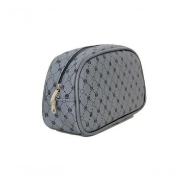 Imagem de Necessaire Santino Monograma Pu Cinza em PU 12CM X 19CM X 6CM para Uso Diário Cinza