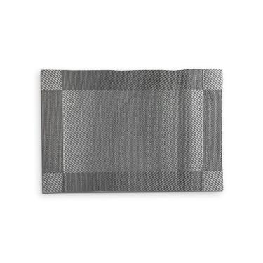 Imagem de Jogo Americano Kit4 em Pvc 45cm X 30cm com 4 Peças Prata para Mesa Posta Resistente ao Calor Oem