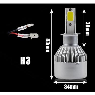 Imagem de Lâmpada de Farol Automotivo LED para Carro C6 12V a 24V 6500K 7200 Lumens Alta Luminosidade Par OEM