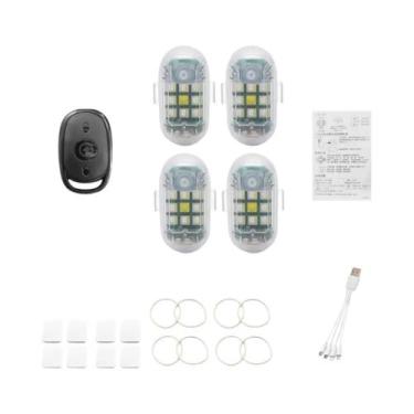 Imagem de Luz De Advertência LED Sem Fio Para Motocicleta, Luz De Segurança Port