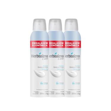 Imagem de Kit 3 Desodorante Aerossol Antitranspirante Herbissimo Care Sensitive 
