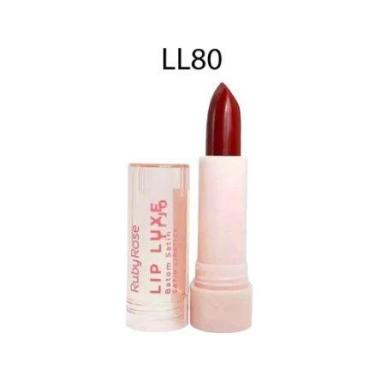 Imagem de Batom Satin Lip Luxe Bastão Ruby Rose HBL 6000 Alta Fixação Variações: