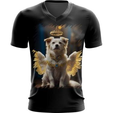 Imagem de Camiseta Gola V Anjo Canino Cão Angelical 9 - Kasubeck Store®, GG