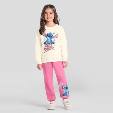 Imagem de Conjunto infantil menina em moletinho do Stitch Brandili-Feminino