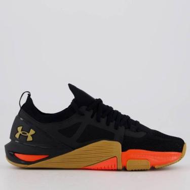Imagem de Tênis Under Armour Tribase Cross 2 Preto e Laranja, 34