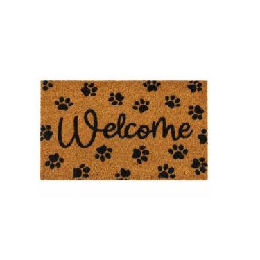 Imagem de Capacho Retangular Fibra De Coco Base PVC 75x45cm - Komeco Welcome Pet