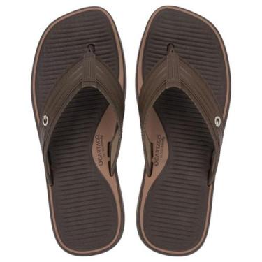 Imagem de Chinelo de Dedo Masculino Estilo Leveza Mali XV Cartago, Marrom, Verde