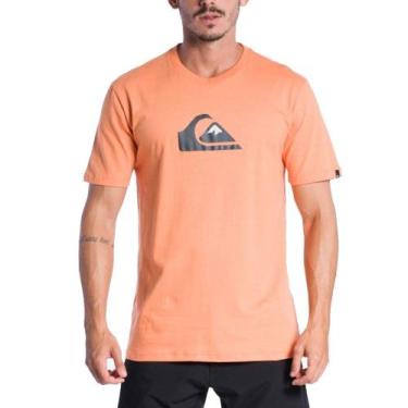 Imagem de Camiseta Quiksilver Logo Colors, G, Laranja
