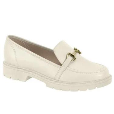 Imagem de Sapato Mocassim Feminino Beira Rio Tratorado 4283104, Branco off bco o