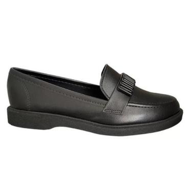 Imagem de Sapato Feminino Moleca Mocassim Oxford 5666106, Preto 01, 35