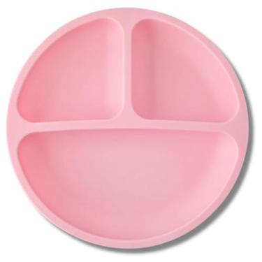 Imagem de Prato Infantil em Silicone Com Ventosa 3 Divisórias Papinha - Clink, R
