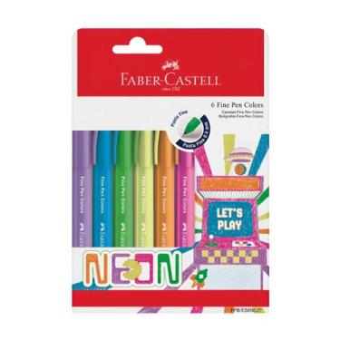 Imagem de Caneta Hidrográfica Fine Pen 0.4mm Faber Castell Neon