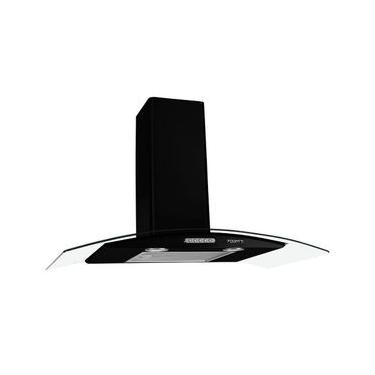Imagem de Coifa de Parede Fogatti Vidro Curvo Duto Slim Black 90cm com Led Preto 220V