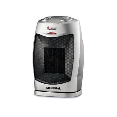 Imagem de Aquecedor a 05 3 em 1 com 2 Níveis de Aquecimento Preto com Prata Mondial 1500W 220V