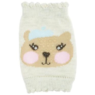 Imagem de Joelheira para Bebê 06-12 Meses Feminino - Pimpolho, Bege, Urso chapéu