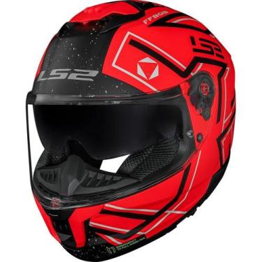 Imagem de Capacete LS2 Stream II FF808 Maze, Laranja, 58