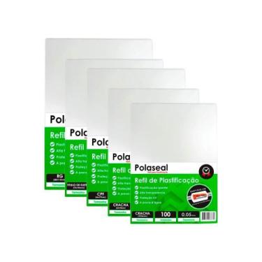Imagem de Kit 500 Plásticos Polaseal Plastificação RG Crachá 0,05mm - Marpax
