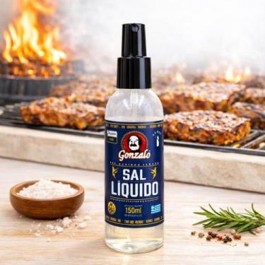 Imagem de Sal Líquido Gonzalo 150ml Spray Tempero para Carnes e Churrasco