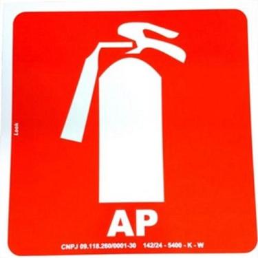 Imagem de Placa Look 20X20Cm Fotoluminescente(Extintor Agua) - Kit C/5 Pecas