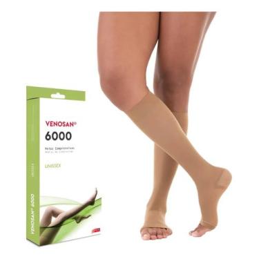 Imagem de Meia compressão venosan 6000 20-30 mmhg ad bronze pé aberto, Bronze, G
