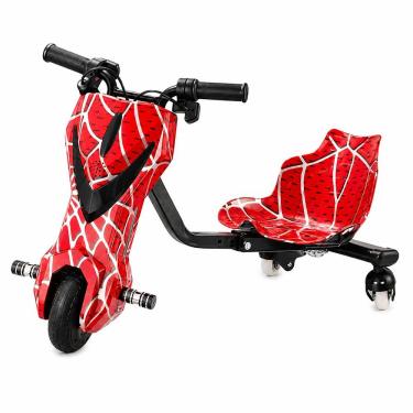 Imagem de Drift Trike Elétrico Infantil 360 graus  com Motor 300W e Luzes LED Vermelho Giro Radical com Capacete e Proteções