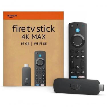 Imagem de Streaming Amazon Fire TV 4K Max (2a Geração) com Wi-Fi 6 e Controle por Voz com Alexa 16GB Preto