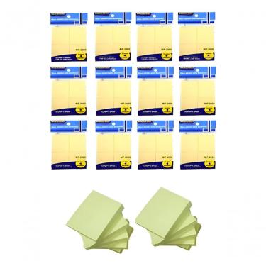 Imagem de Bloco de Anotacoes Adesivo Maxprint 2000 37.5X50MM 4X100 Kit 12 Unidades Amarelo