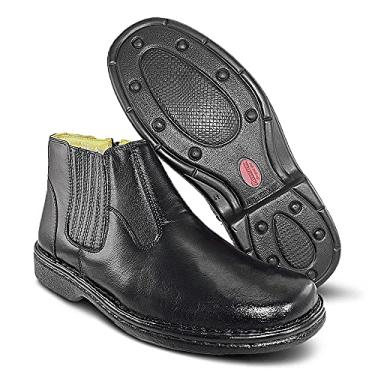 Imagem de BOTINA MASCULINA CONFORT SAN DIEGO COURO CARNEIRO DECOFLEX 175 - PRETO (42, 175 - PRETO)