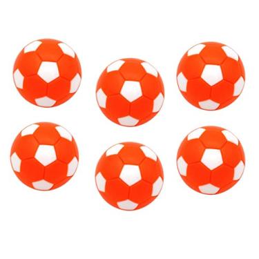 Imagem de menolana 6 peças/conjunto de bolas de futebol de mesa de plástico de luxo - 32 mm/1,26 polegadas - laranja