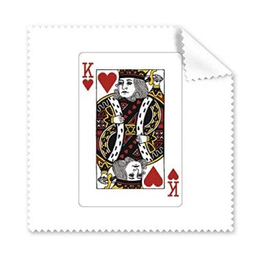 Imagem de Pano de limpeza com estampa de cartas de baralho de coração K, 5 peças